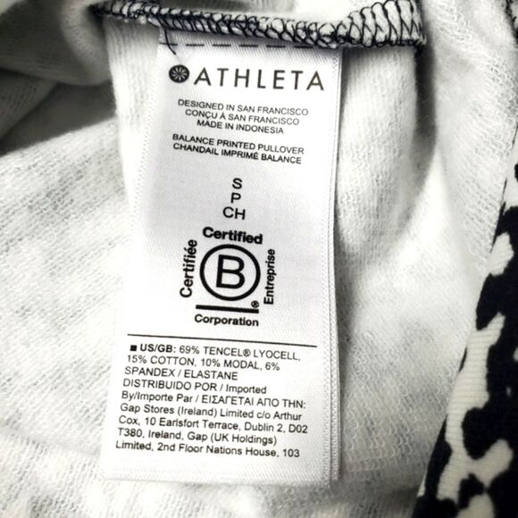 ATHLETA Micro Cheetah Black Balance Printed Pullover in Size S/P - Picture 4 of 7